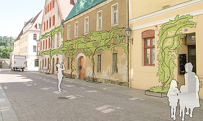 Begrünung Badergasse Idee zur Begrünung der Badergasse in Pirna