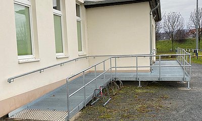 barrierefreier Zugang zum Gesellschaftszentrum Birkwitz-Pratzschwitz