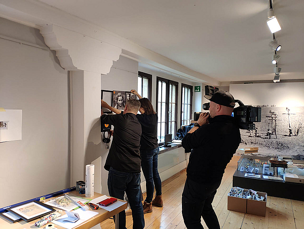 Dreharbeiten im Museum