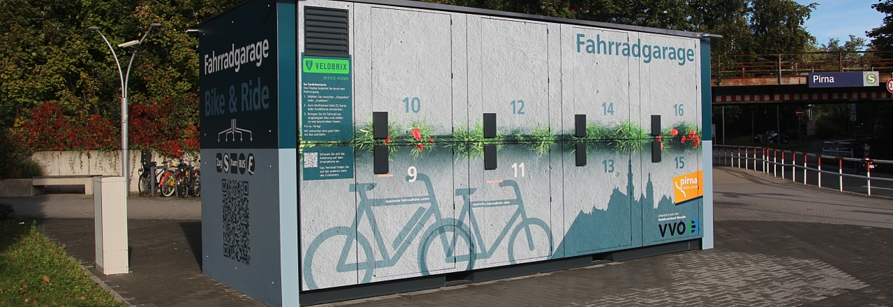 Fahrradgarage Pirna Pirnas Fahrradgarage zwischen Bahnhof und ZOB