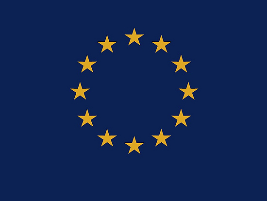 Europaflagge Europaflagge in Pirna-Farben