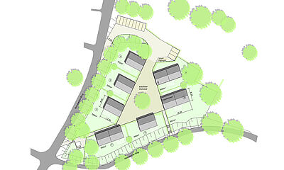 Lageplan zum zukünftigen Wohnhof Bonnewitz