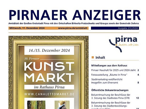 Pirnaer Anzeiger 23/24 vom 11. Dezember 2024