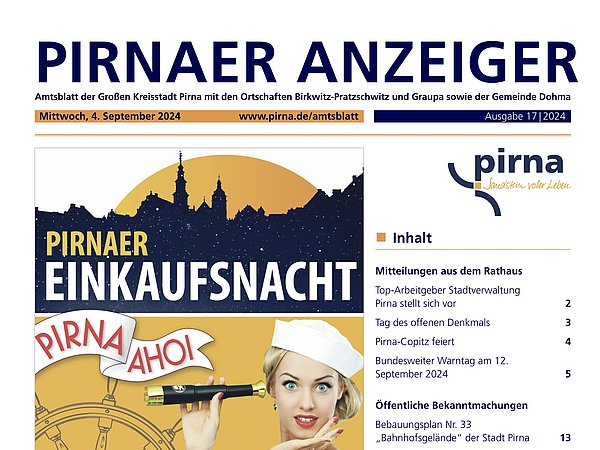 Pirnaer Anzeiger 17/24 vom 4. September 2024