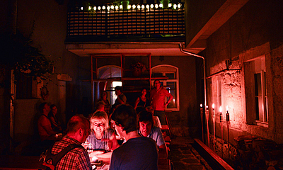 Kerzenschein und gute Stimmung Kerzenschein