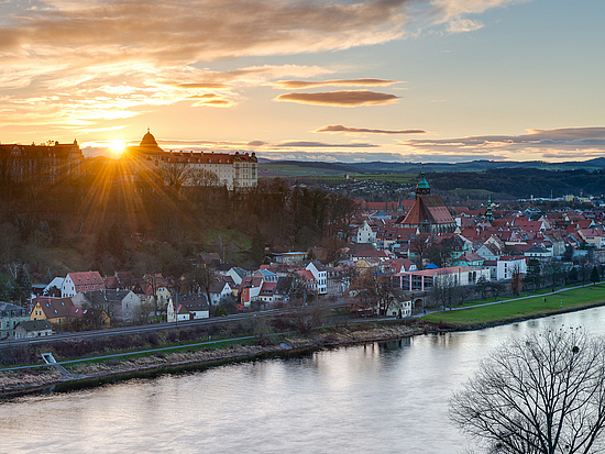 Sonnenaufgang über Pirnaer Altstadt Sonnenaufgang über Pirnaer Altstadt