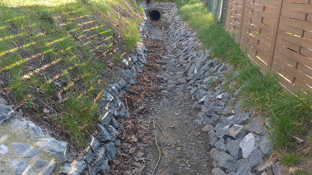 Mädelgraben Foto einer Maßnhame am Mädelgraben zur Unterhaltung