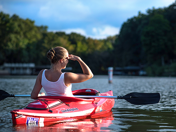 Paddeln auf der Elbe Kanu auf der Elbe