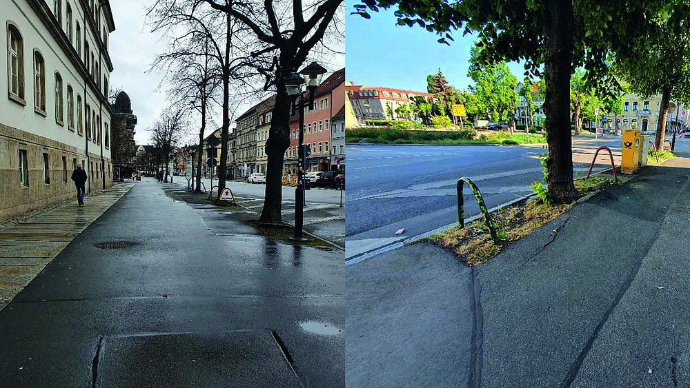 Breite Straße vor der Umsetzung des Projektes der Stadtgärten