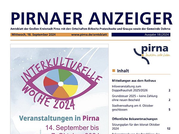 Pirnaer Anzeiger 18/24 vom 18. September 2024