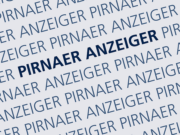 Grafik zu den Worten "Pirnaer Anzeiger"