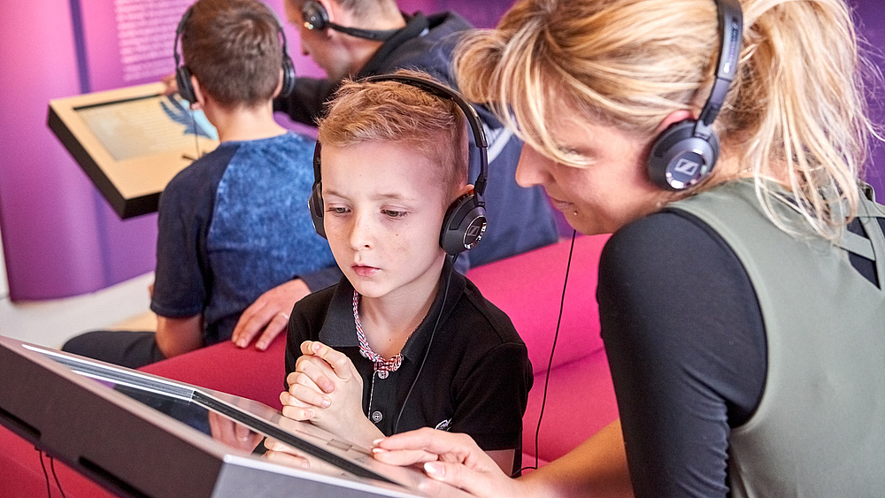 Hörstation in den Richard-Wagner-Stätten Graupa Audiostation des Museums