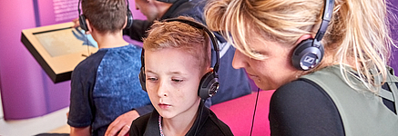 Hörstation in den Richard-Wagner-Stätten Graupa Audiostation des Museums