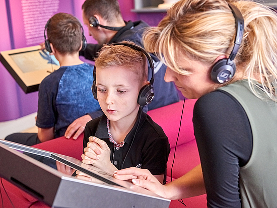 Hörstation in den Richard-Wagner-Stätten Graupa Audiostation des Museums