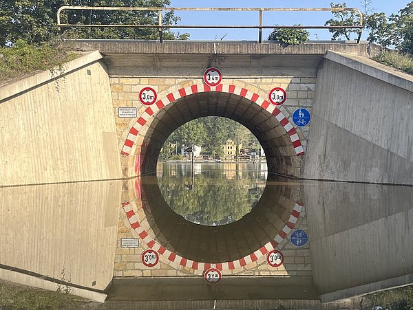 Hochwasser am Elbufer in Pirna