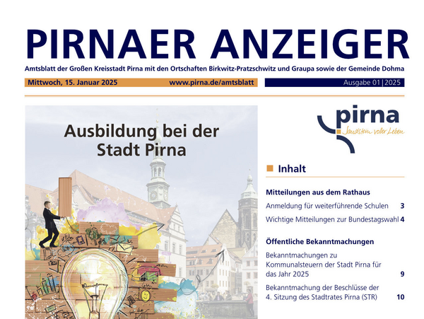 Titelblatt Pirnaer Anzeiger 01-2025