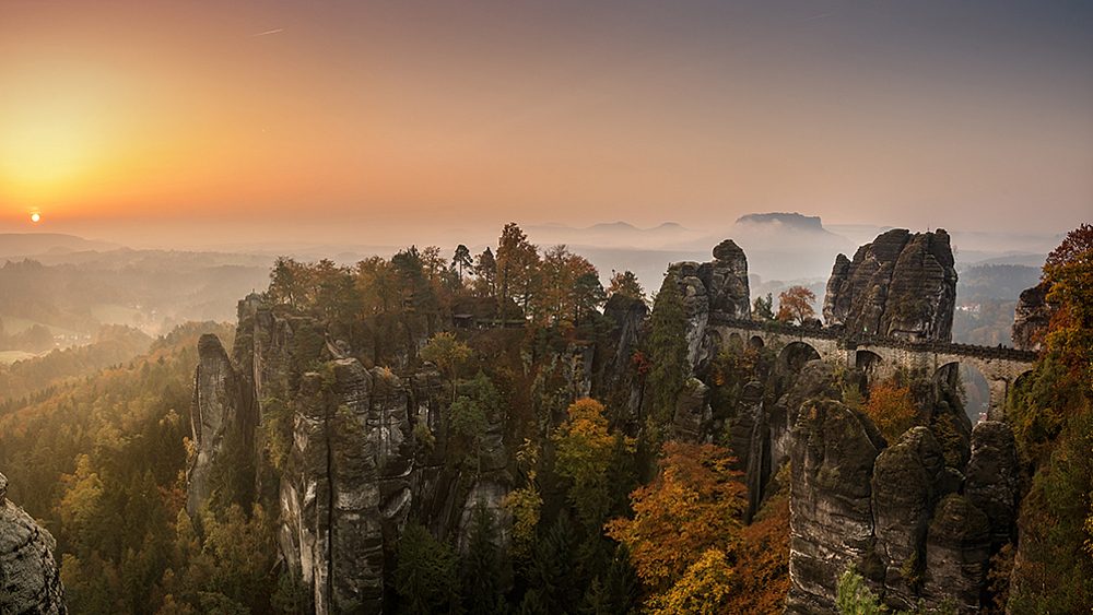 Basteibrücke Basteiaussicht und -brücke