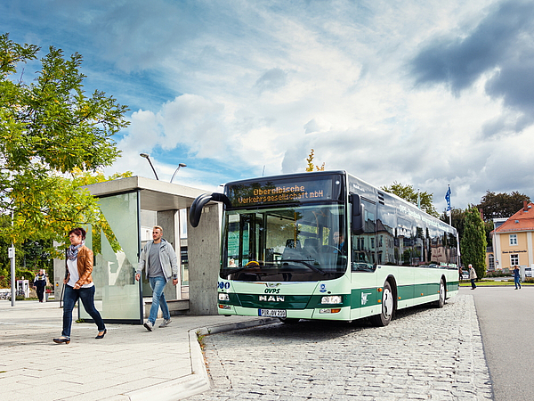 Öffentliche Verkehrsmittel Bus am ZOB Pirna
