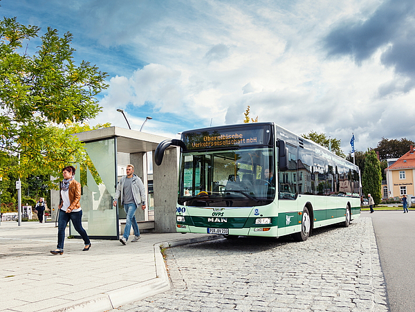 Öffentliche Verkehrsmittel Bus am ZOB Pirna